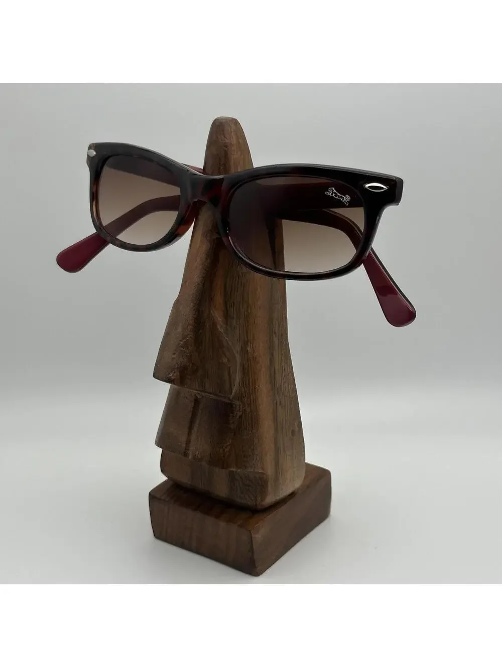 Le TIGRE Rectangular Tortoiseshell Sunglasses Burgundy Arms